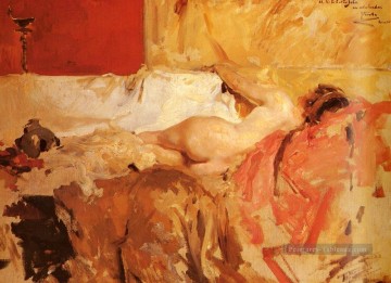 sorolla Tableau Peinture - Bacante peintre Joaquin Sorolla Nu impressionniste